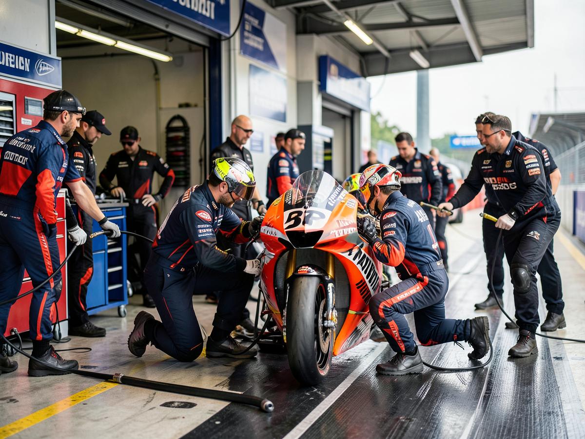 In de pitlane
